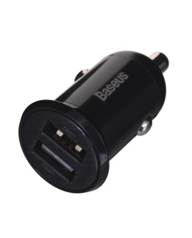 BASEUS ŁADOWARKA SAMOCHODOWA 2X USB 4.8A (CZARNA)
