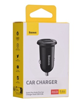 BASEUS ŁADOWARKA SAMOCHODOWA 2X USB 4.8A (CZARNA)