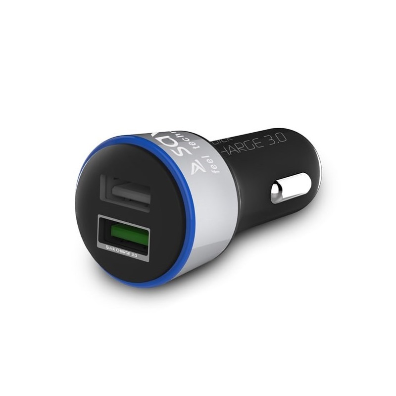 Ładowarka samochodowa do smartfona SAVIO Quick Charge 3.0 SA-06/B (2400 mA, 3000 mA USB)