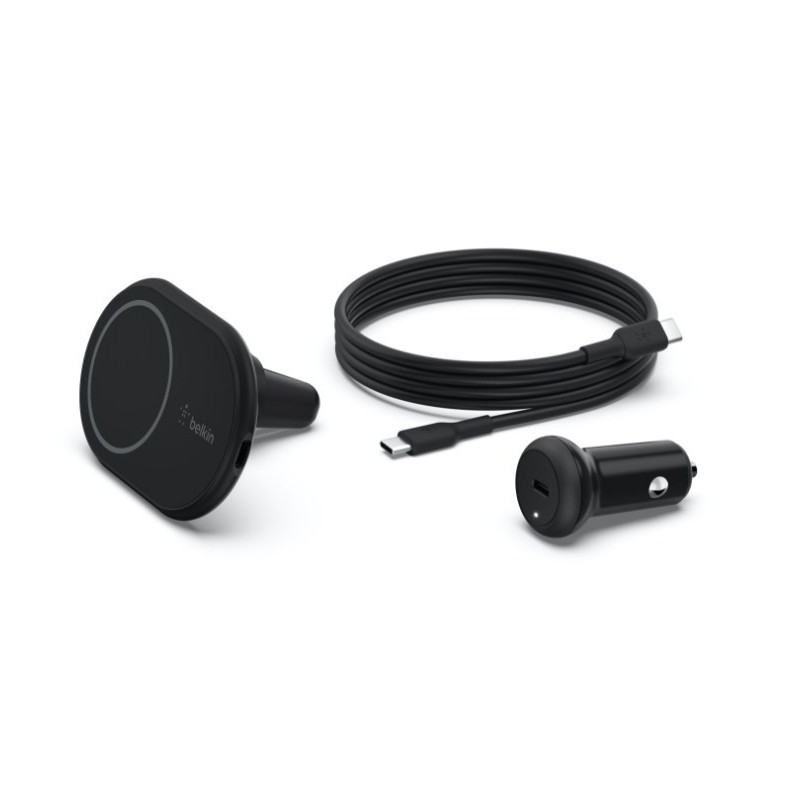 Ładowarka samochodowa Belkin BoostCharge Magnetic Wireless Car Charger 10W included 20W PD3.0 Car Power Supply and USB-C cable