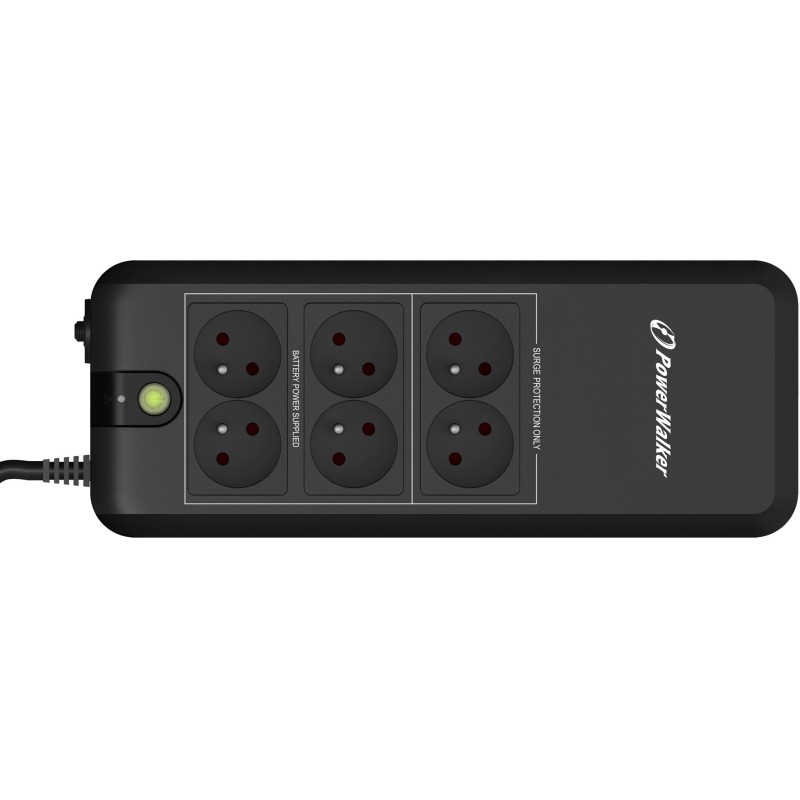 PowerWalker VFD 600 APFC FR Czuwanie (Offline) 0,6 kVA 300 W 6 x gniazdo sieciowe