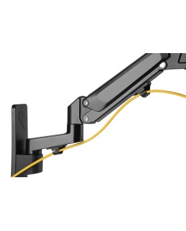 Uchwyt ścienny pojedynczy 1xLCD max 43" i 23kg z sprężyną gazową