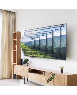 MACLEAN UCHWYT DO TV MAX VESA 800X600, 43-100", 80KG, REG.KĄTA W PIONIE I POZIOMIE, PROFIL 50-500MM, CZARNY MC-423