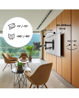 MACLEAN UCHWYT DO TELEWIZORA LUB MONITORA MAX. VESA 100X100, 13-32", 30KG, CZARNY MC-417