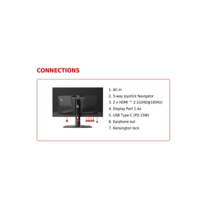 MSI MAG 321UP QD-OLED monitor komputerowy 80 cm (31.5") 3840 x 2160 px 4K Ultra HD Czarny
