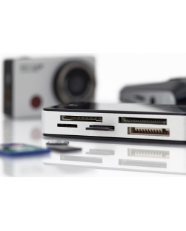 Czytnik kart 5-portowy USB 3.0 SuperSpeed(ALL-IN-ONE) czarno-srebrny