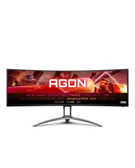 AOC AG493QCX LED display 124 cm (48.8") 3840 x 1080 px Double Full HD Czarny