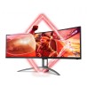 AOC AG493QCX LED display 124 cm (48.8") 3840 x 1080 px Double Full HD Czarny