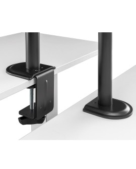 Uchwyt biurkowy do monitora LCD Maclean, 17-32", 9kg, VESA 75x75 oraz 100x100 podwójne ramię, MC-753N