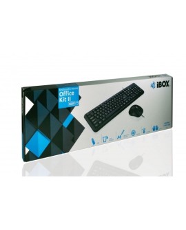 Zestaw klawiatura + mysz IBOX OFFICE KIT II KLAW. I MYSZ OPT.USB IKMOC2005070U (USB 2.0 (US) kolor czarny optyczna)