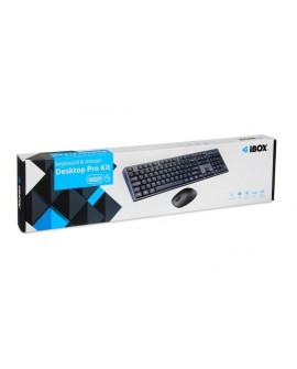 Zestaw klawiatura + mysz IBOX DESKTOP PRO KIT IKMS606W (USB 2.0 (US) kolor czarny optyczna 1200 DPI)