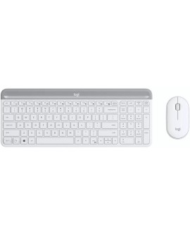 Logitech MK470 klawiatura Dołączona myszka Uniwersalne RF Wireless QWERTY Angielski Biały