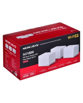 Mercusys Halo H70X (3-pack) Dual-band (2.4 GHz/5 GHz) Wi-Fi 6 (802.11ax) Biały Wewnętrzne