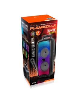 MEDIA-TECH GŁOŚNIK PRZENOŚNY FLAMEZILLA, BLUETOOTH 5.0, FUNKCJA KARAOKE, ILUMINACJA FLAME RGB MT3178
