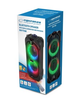 ESPERANZA GŁOŚNIK BLUETOOTH FM LED RGB RYTHM EP157