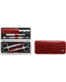 Zestaw do manicure Zwilling Classic Inox czerwone etui 5 elementów