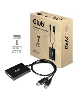 CLUB3D cac-1010 Displayport/usb DVI-I Daul link Czarny, Biały