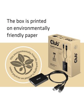 CLUB3D cac-1010 Displayport/usb DVI-I Daul link Czarny, Biały