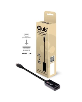 CLUB 3D CAC-1180 Mini DisplayPort 1.4 to HDMI 2.0b HDR Active Adapter