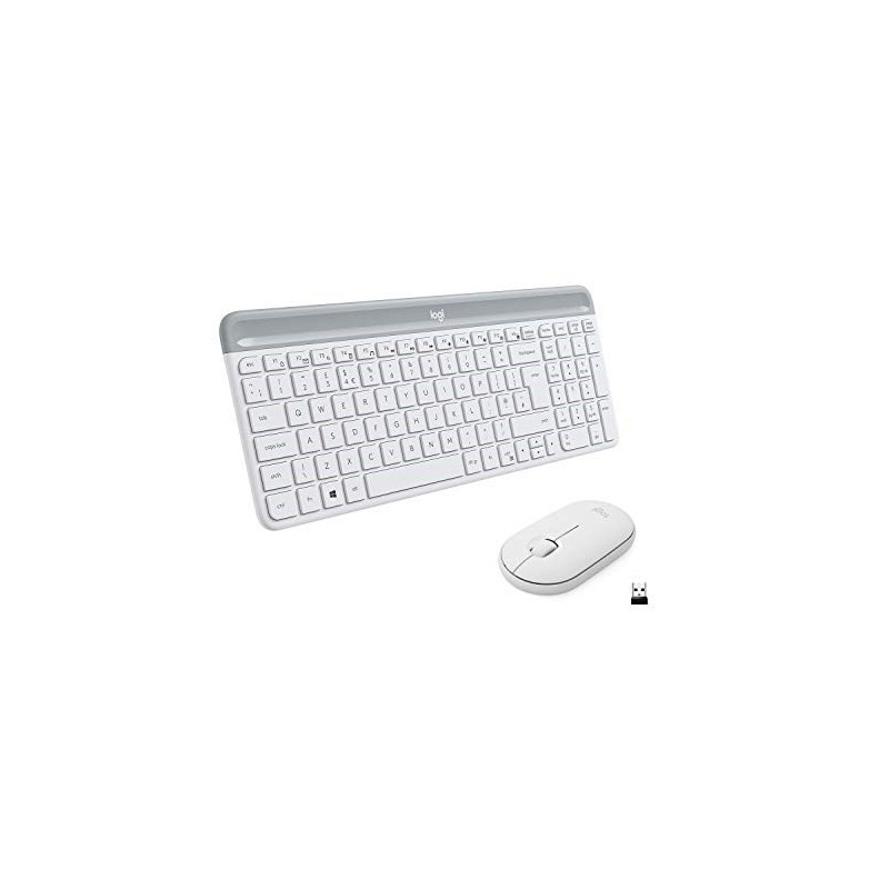 Logitech MK470 klawiatura Dołączona myszka Uniwersalne RF Wireless QWERTZ Niemiecki Biały