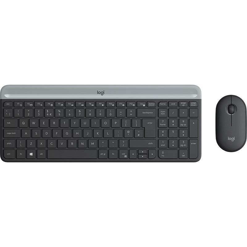 MK470 SLIM WRLS KEYB + MOUSE/COMBO GRAPHITE - FRA - CENTRAL