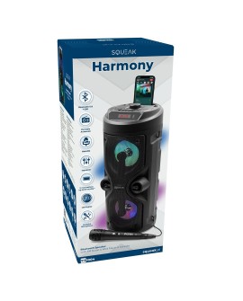 SQUEAK GŁOŚNIK KARAOKE HARMONY BLUETOOTH 5.0, RADIO FM, MICROSD, AUX, USB SQ1004