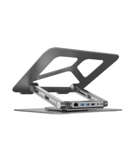 UNITEK PODSTAWKA POD LAPTOP +HUB USB-C HDMI 4K PD