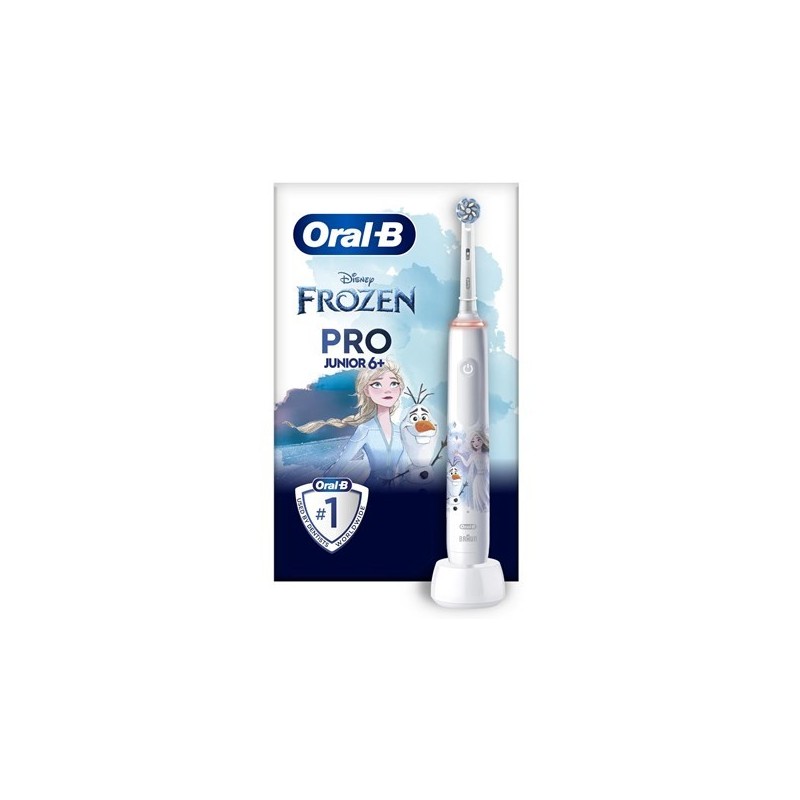 Oral-B | Elektryczna szczoteczka do zębów | Kraina lodu Pro Seria 3 | Akumulator | Dla dzieci | Liczba główek szczoteczki w