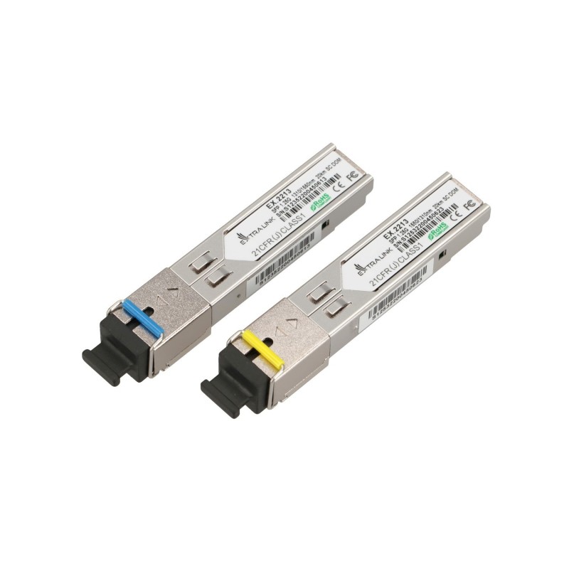 Extralink Moduł SFP WDM SFP 1.25G 1,25Gbps, 1310/1550nm, single mode, 20km, SC, DOM, para