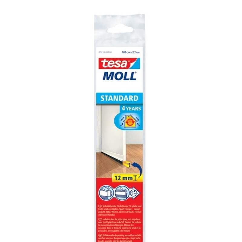 tesamoll Comf.TĂĽrdichtung f.unebene BĂ¶den 1m x 40mm braun