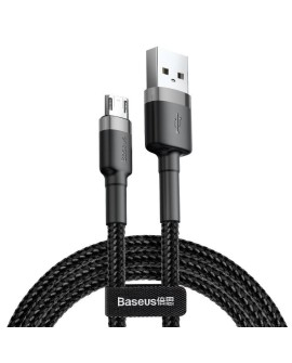 Kabel Baseus cafule CAMKLF-BG1 (USB M - Micro USB M 1m kolor szaro-czarny)
