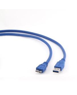 Kabel GEMBIRD CCP-MUSB3-AMBM-0.5M (USB M - Micro USB M 0,50m kolor niebieski)