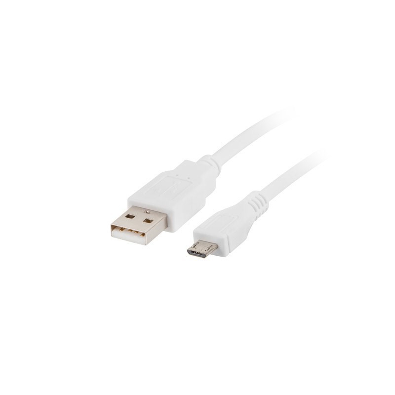 Kabel Lanberg CA-USBM-10CC-0018-W (USB 2.0 M - Micro USB M 1,8m kolor biały)