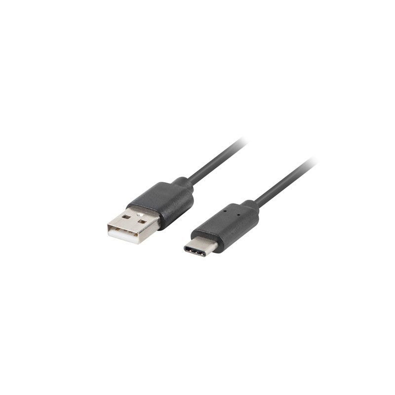 Kabel Lanberg CA-USBO-10CU-0005-BK (USB 2.0 typu A - USB typu C 0,50m kolor czarny)