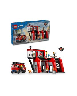 LEGO City 60414 Remiza strażacka z wozem strażackim