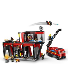 LEGO City 60414 Remiza strażacka z wozem strażackim