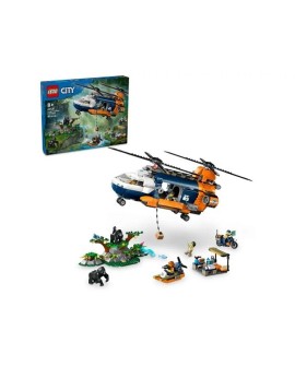 LEGO City 60437 Helikopter badaczy dżungli w bazie