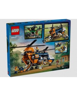 LEGO City 60437 Helikopter badaczy dżungli w bazie