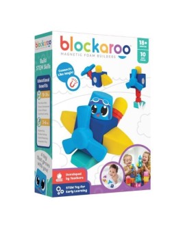 KLOCKI MAGNETYCZNE CLICS BLOCKAROO 301002 MAŁY SAMOLOT - PIANKOWE DO ZABAWY W WODZIE - 10 ELEMENTÓW
