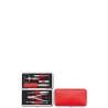 Zestaw podróżny do manicure ZWILLING 97093-002-3 Twinox – czerwone, skórzane etui, 7 elementów