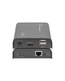 DIGITUS PRZEDŁUŻACZ (EXTENDER) KVM HDMI+USB 120M PO CAT.5E UTP/IP 1080P FHD 60HZ AUDIO (ZESTAW) DS-55202