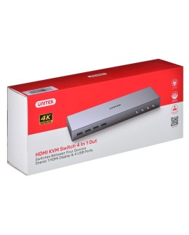 UNITEK V306A przełącznik KVM Szary