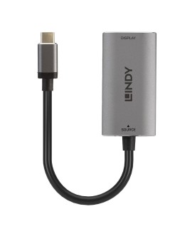Lindy 43327 adapter kablowy 0,11 m USB Type-C HDMI Czarny, Szary