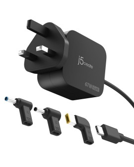 67W GAN PD USB-C MINI CHARGER/WITH 3 TYPES OF DC CONNECTOR - U