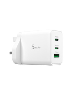 65W GAN USB-C 3-PORT CHARGER/UK WHITE