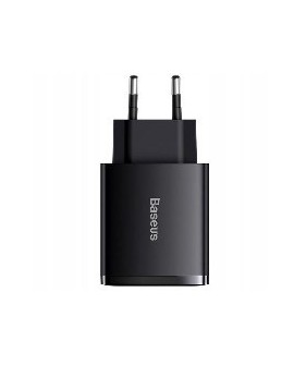 ŁADOWARKA SIECIOWA Baseus Compact Quick Charger CCXJ-E01 30W 2x USB-A 1x USB-C PD 3.0 QC 3.0 CZARNA