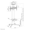 Neomounts PLASMA-M1700E uchwyt do tablic informacyjnych 177,8 cm (70") Czarny