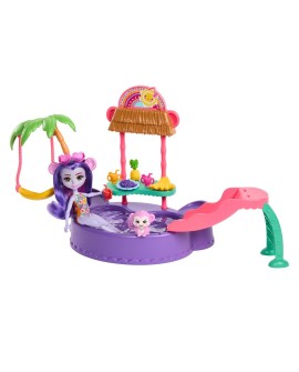 Enchantimals Tropikalny basen Zestaw + Lalka małpka HTW73 MATTEL