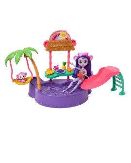 Enchantimals Tropikalny basen Zestaw + Lalka małpka HTW73 MATTEL