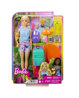 Barbie Kemping Malibu Lalka + akcesoria HDF73 p.4 MATTEL